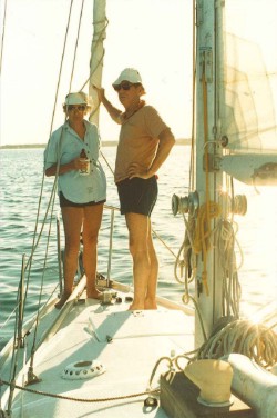 Pat Harbison Sailing with friend